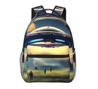 CNTDBU UFO Landing - Mochila ligera e informal para adultos, mochila de viaje de gran capacidad con correas acolchadas, bolsa de viaje resistente al agua