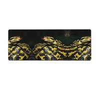 CNTDBU Viper Coil - Alfombrilla de escritorio extra grande de 11.8 x 31.5 pulgadas, alfombrilla antideslizante para mouse para juegos con borde cosido, alfombrilla impermeable para teclado para