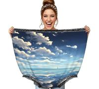 CNTDBU White Clouds Over The Sea Granny Bragas para mujer, divertido regalo de broma, ropa interior de gran tamaño, pantalones grandes novedosos para despedida de soltera, intercambio secreto de Papá