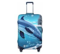 CNTDBU Winter the Dolphin - Funda elástica para maleta, protector de equipaje elástico para viajes, resistente a los arañazos, se adapta a la mayoría de maletas, Black, S, bohemio