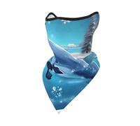CNTDBU Winter the Dolphin - Máscara facial de malla transpirable, 12 maneras, resistente al viento, protección contra el polvo, protector solar, pasamontañas para hombres y mujeres, para correr al