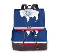 CNTDBU Wyoming State Flag - Mochila de piel sintética suave para mujer, para viajes, trabajo, ligera, casual, para laptop