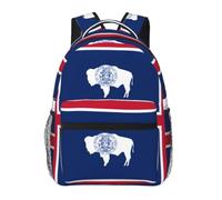 CNTDBU Wyoming State Flag - Mochila ligera e informal para adultos, mochila de viaje de gran capacidad con correas acolchadas, bolsa de viaje resistente al agua