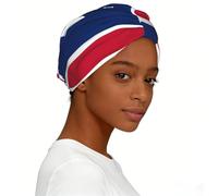 CNTDBU Wyoming State Flag - Turbante elástico para mujer, gorro suave anudado para dormir, gorra elástica preatada para uso diario, correr, ir de compras, color negro