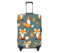 CNTDBU Yellow Fox - Funda elástica para maleta, protector de equipaje elástico para viajes, resistente a los arañazos, se adapta a la mayoría de maletas, Black, M, bohemio