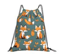 CNTDBU Yellow Fox - Mochila grande impermeable y ligera para deportes de gimnasio, mochila casual con cordón para viajes, senderismo