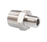 CNTUSRXT 1/8" 1/4" 3/8" 1/2" 3/4" BSPT Male M8 M10 M12 M14 M16 M18 M20 Reducer 04 Stainless Steel Hex Nipple High Pressure Pipe Fitting(BSP1I2 to M18x1.5)