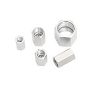 CNTUSRXT 1pc 1/8" 1/4" 3/8" 1/2" 3/4" NPT Female Thread 304 Stainless Steel Hex Socket High Pressure Coupling Connector Pipe Fitting(BSP,3/4'')