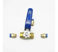 CNTUSRXT 4mm 6mm 8mm 10mm 12mm 14mm 16mm 19mm Hose Barb Full Port T-Port Three Way Brass Ball Valve Connector For Water Oil Air Gas(Type B,T-MOBEL_4MM)