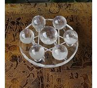 CNTUSRXT Crysta Gemstone Ball Crystal Sphere White Seven Star Array Plate Decoration Home Living Room TV Cabinet Office Ornaments Gemstone Stone