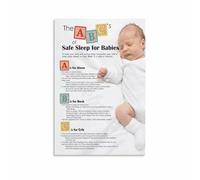 CNTUSRXT Gentle Nursery Guide ABC Poster Care Theme Art Canvas Wall-Art for Calming Nursery Relaxing Room Decor(Framed,12x18inch(30x45cm))