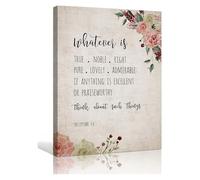 CNTUSRXT Philippians 4:8 Whatever Is True Think On These Things Noble Right Pure Lovely Admirable Decor(Unframed,08x12inch(20x30cm))