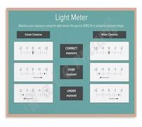 CNTUSRXT Quick Exposure Check Poster Camera Meter Chart Wall-Art for On The Go Photographers Travel Photography Home Gym Decor(Framed,16x24inch(40x60cm))
