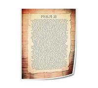 CNTUSRXT Religious Home Decor: Psalm 35 Canvas Poster for Wall-Art in Bedroom, Office or Prayer Room(Framed,08x12inch(20x30cm))