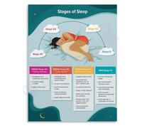 CNTUSRXT Sleep Architecture Poster REM Light Deep Stage Guide Wall-Art