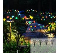 Cnulenzt Cadena de Luces Solares para Exteriores, 4 Piezas de 10 LED Glóbulos Solares, Cadena de Luces Solares Impermeable IP65 para Exterior, para Jardín, Terraza, Arbustos, Decorativa (Colorida)