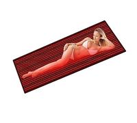 CNV Jade Turmalina almohadilla térmica infrarroja lejana, alfombrilla térmica infrarroja de luz roja, 1260 luces LED para uso doméstico, protección contra sobrecalentamiento y