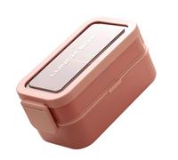 Cnvenient - Lonchera japonesa con aislamiento de dos capas con tapa de bloqueo seguro, mango ergonómico, a prueba de fugas, contenedor de almuerzo de doble compartimento