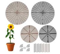 Cnwinu Juego de 4 rejillas para macetas, 30 cm + 52 cm, protección contra gatos, protege la tierra de las plantas de animales y niños, rejilla para macetas