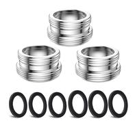 CNYMANY 3 adaptadores de grifo macho M22 mm a M24 mm para aireador de cocina, lavabo, manguera de jardín, filtro de agua, manguera estándar sobre desviador