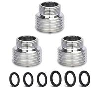 CNYMANY - Juego de 3 adaptadores, aireador de cocina M20 mm a M16 mm, grifo de fregadero, conexión de manguera de jardín, filtro de agua, manguera