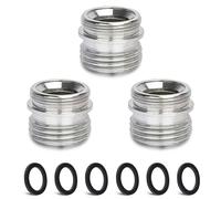 CNYMANY - Juego de adaptadores de grifo de 3 piezas, macho M20 mm a macho M20 mm, rosca fina, aireador de cocina, grifo de fregadero, conexión de manguera de jardín, filtro