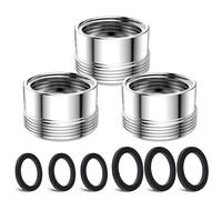 CNYMANY - Juego de adaptadores de grifo de 3 piezas, macho M22 mm a hembra M18 mm, adaptador de aireador de cocina, adaptador de grifo de fregadero, conexión de manguera de jardín, filtro de agua,