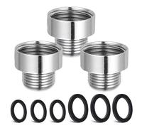 CNYMANY Kit de adaptador de grifo de 3 piezas - Juego de adaptador de aireador de cocina macho G1/2 a hembra G3/4 para grifo de fregadero y manguera de jardín