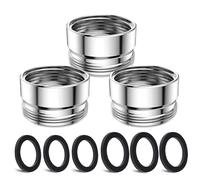 CNYMANY Kit de adaptador de grifo de 3 piezas, macho M22 mm a hembra M20 mm, adaptador de aireador de cocina de rosca fina para grifo de fregadero, manguera de jardín, filtro de agua, manguera