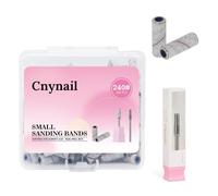 Cnynail Banda de lijado pequeña y mandril 240# blanco