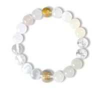 CNYTPE Five Elements Balance Feng Shui - Pulsera de ciclo energético para hombres y mujeres, diseño original de cristal para buena suerte, abundancia, protección y armonía, Talla única, Cristal