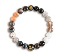 CNYTPE Five Elements Balance Feng Shui - Pulsera de ciclo energético para hombres y mujeres, diseño original de cristal para buena suerte, abundancia, protección y armonía, Talla única, Cristal