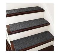 CNYUON 15 Alfombrillas Antideslizantes for escalones de Interior, 71 x 23 cm, con Respaldo poliéster TPE(Black)