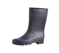 CNYUON Botas de Lluvia PVC hasta la Rodilla, Antideslizantes, for Hombre, for Pesca al Aire Libre, vadeadores, Botas Gruesas Media Pantorrilla(Mid-Calf Black,43)