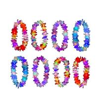 CNYUON Collar de Flores Hawaianas con Luces, 20 a 60 Piezas, Ideal for Bodas, carnavales Tropicales, Fiestas, luaus, mascaradas y Recuerdos Verano(40PCS)