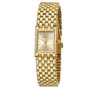 CNYXCN Relojes dorados para mujer, reloj de pulsera cuadrado de cuarzo con correa de acero inoxidable, herramienta de ajuste de pulsera incluida, Dorado/Oro