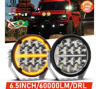 CO LIGHT-Luz LED redonda de trabajo para todoterreno, reflector puntual, Combo IP68 6,5 K, SUV, lámpara de proyector para ATV 4x4, 12V, 24V, 60000lm, 6900 pulgadas, nuevo 2PC 6.5inch no wire