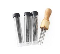 Co-link Agujas de Fieltro Herramientas de Fieltrar de Madera con Mango de Madera Maciza Sintieron Kit + 120 Pieces Agujas Finas para Fieltro