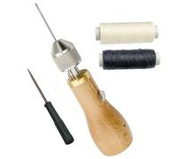 Co-link Profesional Speedy Stitcher Costura Awl Kit, Aguja de la Mano de Coser,L¨ªnea de Cera Tallada Hecha a Mano Herramientas de Cuero con 2 Pcs Agujas, Bobina e Hilados