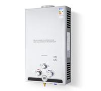 CO-Z 12 L Calentador de Agua Butano Calentador de Agua LPG Instantáneo, Certificado CE, Calentador de Agua de Gas Licuado de Petróleo sin Tanque (12 L)