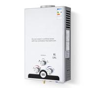 CO-Z 8 L Calentador de Agua Butano Calentador a Gas Butano LPG Instantáneo, Certificado CE, Calentador de Agua de Gas Licuado de Petróleo sin Tanque para Exterior (8 L)