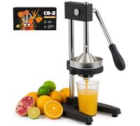 CO-Z Exprimidor Manual de Frutas Exprimidor Profesional de Acero Inoxidable para Limones, Naranjas, Pomelos, Granadas, Verduras y Otras Negro