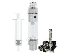 CO2 Bubble Counter for Aquarium, Single Head CO2 Regulator System with Easy Water Refill, Non-Return Function, Aquarium CO2 Addition System for Fish Tank Maintenance and Health