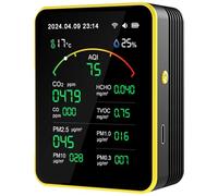 CO2 PM2.5 formaldehído TVOC temperatura y humedad, medidor de contaminación del aire, medidor de temperatura del hogar