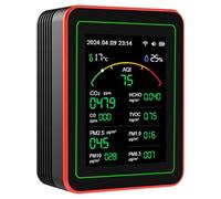 CO2 PM2.5 - Medidor de prueba de humedad y temperatura de formaldehído TVOC, cualidades del aire, detector de cualidades, medidor de contaminación, probador de interiores