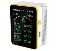 CO2 PM2.5 - Medidor de prueba de temperatura y humedad de formaldehído TVOC, detector de aire, medidor de contaminación del aire para el hogar probador de formaldehído