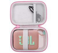 co2CREA Duro Viajar Caja Estuche Funda para JBL GO 4 / JBL GO 3 / Go 3 Eco Altavoz inalámbrico portátil con Bluetooth（Funda Solo） (Caja Rosa)