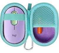 co2CREA Duro Viajar Caja Estuche Funda para Logitech Pop Ratón inalámbrico | Estuche rígido compacto de EVA para ratón, correa de mano ligera para fácil transporte.
