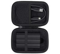 co2CREA Duro Viajar Caja Estuche Funda para Samsung T7 Shield / T9 Portátil SSD Externo(Negro)(Funda Solo)