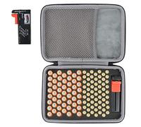 co2CREA Funda para Organizador de Batería, Caja Organizadora de Pilas Dura con Capacidad para 53 Pilas AA AAA CD9V Caja de Pilas con Comprobador Digital de Batería BT-168D (Caja pequeña, con Tester)